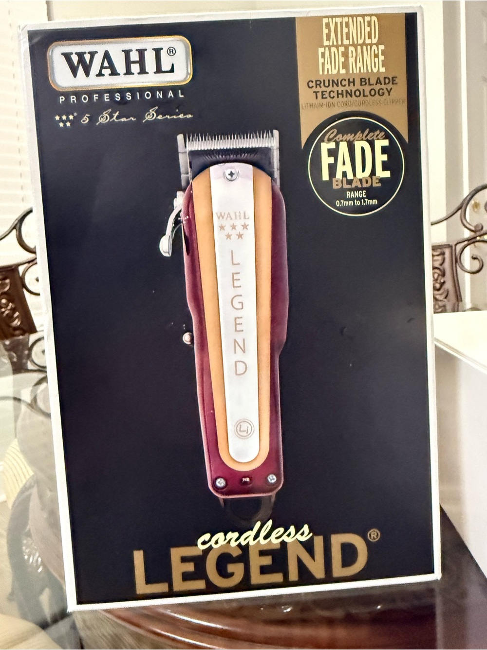 Wahl NIB Legend Cordless Clipper in Burgundy and Gold